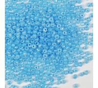 Bulk 4 mm Sky Blue Seed Beads for Jewelry Making 200 Grams About 3380pcs,6/0 Glass Craft Beads for Making Earrings, Bracelets, Pendants, Waist Jewelry, DIY Handmade Seed Beads (Sky Blue-4mm)