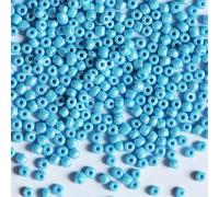 Bulk 4mmPearl Sky Blue Seed Beads for Jewelry Making 110 Grams About 1600pcs,6/0 Glass Craft Beads for Making Earrings, Bracelets, Pendants, Waist Jewelry, DIY Handmade Seed Beads (Pearl Sky Blue 4mm)