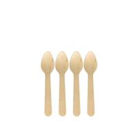 Bulk 95mm Wooden Spoons - 10,000 Pack | Biodegradable Birchwood Mini Spoons | Eco Disposable Cutlery for Tastings, Ice Cream Shops, Catering & Food Sampling
