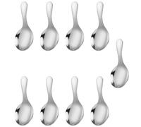 Bulk 9Pcs Unseamed Ice Creams Scoopers 304 Nonrust Steel Miniature Size Nonslip Handle for Teas Brewing Daily Use Miniature Kitchen Tool for Baking