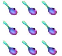 Bulk 9Pcs Unseamed Ice Creams Scoopers 304 Nonrust Steel Miniature Size Nonslip Handle for Teas Brewing Daily Use Miniature Dessert Scoops