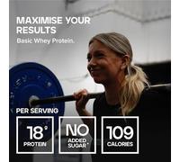 Bulk Basic Whey Protein Powder | 2.5 kg | 83 Servings | Up to 18g Protein | Low Sugar | Fast Absorption | Vanilla | Whey & SOYA Blend | Supports Muscle Growth