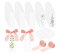 Bulk Bookmark Kit, Versatile Ribbon Set, Functional with Protective Film, Solid Synthetic Marking Component, DIY Hardware with Clean Aesthetic, Study Equipment for Craft Projects and Reading Lovers