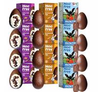 Bulk Buy 12x Moo Free Easter Egg, Rocky Road, BunnyComb & Bing 80g + 20g Choccy Bing Bar - Dairy Free, Gluten Free, Vegan Milk Chocolate - Kids Easter Egg Hunt, Party Bags & Family Treats