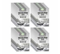 Bulk Buy 24 PCS - A4 Sketchbook Staple Bound with 130 GSM White Cartridge Paper 50 Sheets Durable Acid Free Drawing Pad Doodling, Sketching Creative Fun Painting Book for Artists, Designers, Students