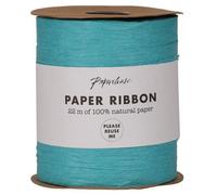 BULK BUY 24 x Ribbon - Paper extra wide Blue 22mtrs of 100g natural paper