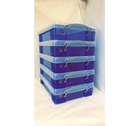 Bulk buy 5 x 4 litre A4 Really Useful Boxes - Blue