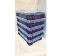 Bulk buy 5 x 4 litre A4 Really Useful Boxes - Transparent Black