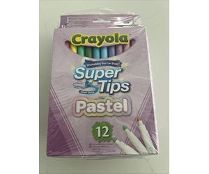 Bulk Buy 6 Pack of 12 CRAYOLA Pastel SuperTips Washable Markers