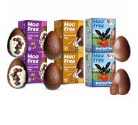 Bulk Buy 6x Moo Free Easter Egg, Rocky Road, BunnyComb & Bing 80g + 20g Choccy Bing Bar - Dairy Free, Gluten Free, Vegan Milk Chocolate - Kids Easter Egg Hunt, Party Bags & Family Treats