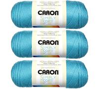 Caron Simply Soft Brites Yarn H9700B-9608 - Blue Mint - 3-Pack (Bulk Buy)