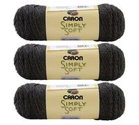 Bulk Buy: Caron Simply Soft Heather Yarn (3-Pack) Charcoal H9700H-9508