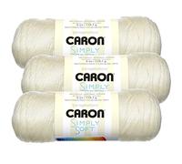 Bulk Buy: Caron Solid Soft Yarn (Pack of 3)