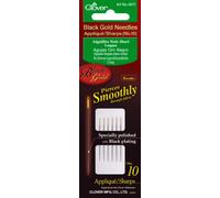 Bulk Buy: Clover Black Gold Applique/Sharps Needles Size 10 6/Pkg 4971 (3-Pack)