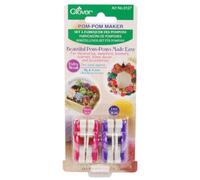 Clover Extra Small Pom-Pom Maker, 3127, Pink/Purple