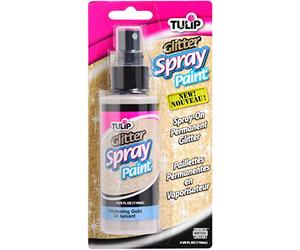Bulk Buy: Duncan Tulip Fabric Spray Paint 4 Ounces/Pkg-Glistening Gold - Gold Glitter (3-Pack)