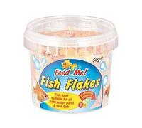 Bulk Buy-FEED ME! FISH FLAKES- 50g x 4 tubs Suitable for all cold water,pond &tank fish