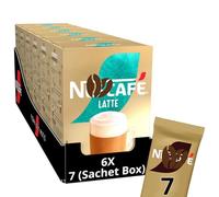 Bulk Buy Instant Coffee Sachets Multipack Individually Wrapped - Office Staff Drink,Visitor Refreshment, School, Clinics, Perfect with Biscuits & Winter Snacks (6 pack, Latte Unsweetened)