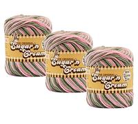 Bulk Buy: Lily Sugar 'n Cream Super Size 100% Cotton Yarn (3-Packs) ~ Ombres, Scents, Stripes, Twists (Pink Camo SS #19920)