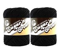 Bulk Buy: Lily Sugar'n Cream Yarn Solids Black 00002 UPC 05735508291 by Lily Sugar'n Cream