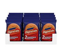 Bulk Buy Milk Chocolate Digestive Biscuit Packs Individually Wrapped Crunchy Wheat Biscuits - On-the-Go Snack, Tea & Coffee Break Treats (12, Wheatmeal Biscuits)