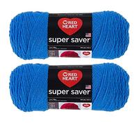 Bulk Buy: Red Heart Super Saver (2-Pack) (Delft Blue, 7 oz Each Skein)