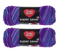 Bulk Buy: Red Heart Super Saver (2-Pack) (Grape Fizz, 5 oz Each Skein)