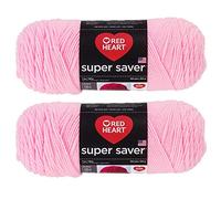 Bulk Buy: Red Heart Super Saver (2-Pack) (Petal Pink, 7 oz Each Skein)