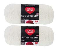Bulk Buy: Red Heart Super Saver (2-Pack) (Soft White, 7 oz Each Skein)