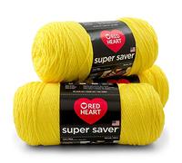 Bulk Buy: Red Heart Super Saver Yarn (3-Pack) Bright Yellow E300-324