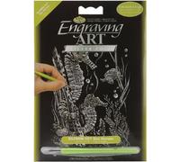 Bulk Buy: Royal Silmin-101 Mini Silver Foil Brush Engraving Art Kit 5 x 7 Inches Sea Horses (6-Pack)