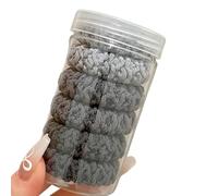 Bulk Collection of 6 Bright Colored Hair Rings Sturdy Braided Flexible Rings for Active Routines Strong Elastic Hair Ties Workout