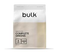 Bulk Complete Greens Powder, Blend of 8 Super Greens, High Fibre, High Dosage, Daily Vitamins, Spirulina, Chlorella, Apple & Lime, 500 g, 55 Servings, Packaging May Vary