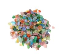 Bulk Crystal Colorful Cat's Eye Stone Crushed Stone Landscape Decorative Ornaments Aromatherapy Diffuser Stone Flower Pots Fish Tank Landscaping Stone for Tumbling(3-5mm1000g)