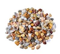 Bulk Crystal Natural Agate Crystal Crushed Stone Small Particles of Fish Tank Bedding Flower pots Landscaping Decorative Stone for Buddha use for Tumbling(5-7mm100g,1000g)