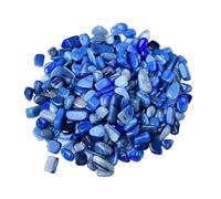 Bulk Crystal Natural Blue dongling Crystal Crushed Stone Small Particles of Fish Tank Bedding Flower pots Landscaping Decorative Stone for Buddhist use for Tumbling(9-12mm,1000g)