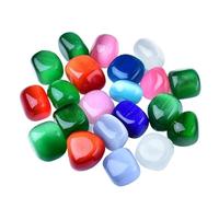 Bulk Crystal Natural Crystal Cat's Eye Tumbled Stone Ornament Ore Specimen Teaching Science Gemstone Bathtub Stone for Tumbling(500g)