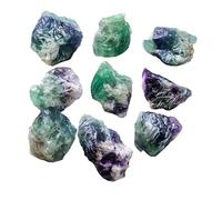 Bulk Crystal Natural Crystal Feather Fluorite Ore Specimen Crystal Stone Science Teaching Diffuser Stone Decoration for Tumbling(Weightabout50-100g)
