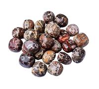 Bulk Crystal Natural Crystal Red Leopard Tumbled Stone Ornament Ore Specimen Teaching Science Gemstone Bathtub Stone for Tumbling(500g)