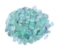 Bulk Crystal Natural Green Fluorite Crystal Crushed Stone Small Particles of Aquarium Bedding Planter Landscaping Decorative Stone for Tumbling(9-12mm,500G)