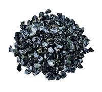 Bulk Crystal Natural Peacock Eye Crystal Crushed Stone Small Particles Fish Tank Bedding Planter Landscaping Decorative Stone for Tumbling(5-7mm,1000g)