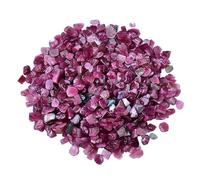 Bulk Crystal Natural Pink Tourmaline Crystal Crushed Stone Small Particles of Fish Tank Bedding Flower pots Landscaping Decorative Stone for The Buddha with Gemstones for Tumbling(7-9mm,500g)