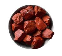 Bulk Crystal Natural Red Jasper Ore Specimen Crystal Rough Stone Crushed Stone Demagnetized Stone Crystal Ornaments for Tumbling(3-5cm/500g)
