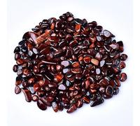 Bulk Crystal Natural Red Tiger's Eye Crystal Crushed Stone Small Particles of Fish Tank Bedding Flower Pots Landscaping Decorative Stone for Buddha Use for Tumbling(9-12mm,1000g)