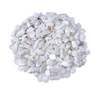 Bulk Crystal Natural White Moonlight Crystal Crushed Stone Small Particles of Fish Tank Bedding Flower Pot Landscaping Decorative Stone for Buddha for Tumbling(7-9mm,1000G)