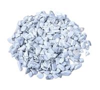 Bulk Crystal Natural White Turquoise Crystal Crushed Stone Small Particles of Fish Tank Bedding Flower Pots Landscaping Decorative Stone for Buddha Use for Tumbling(7-9mm,500g)
