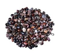 Bulk Crystal Natural Wood Fossil Crystal Gravel Small Particles of Fish Tank Bedding Flower pots Landscaping Decorative Stone for Buddha use for Tumbling(9-12mm,500g)