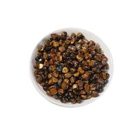 Bulk Crystal Tiger's Eye Rounded Crushed Stone Flower Pot Paving Decoration Small Stone Mineral Specimen Crushed Stone Ornaments for Tumbling(3-5mm1000g)