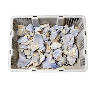 Bulk Crystals and Rocks Natural Blue Chalcedony Crystal Rough Stone Ornaments Mineral Specimen Aromatherapy Diffuser Demagnetizing Stone Crushed Stone Crystals and Healing Stones(2-3cm)