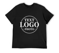 Bulk Custom T Shirt for Men Personalized T Shirts Add Photo Text Design Your Own Customized T-Shirt with Business Logo OZT0323F0505X Black 5X-Large